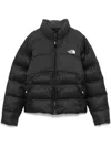 The North Face 1996 Retro Nuptse Hooded Quilted Shell Down Jacket In Recycled Black