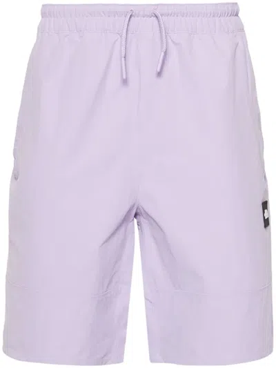 The North Face Sakami Logo-appliqué Track Shorts In Purple