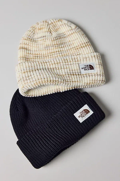 The North Face Salty Bae Lined Beanie In White Dune, Women's At Urban Outfitters