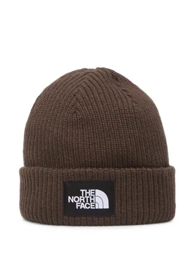 The North Face Salty Flashdry™ Logo-patch Beanie Hat In Brown