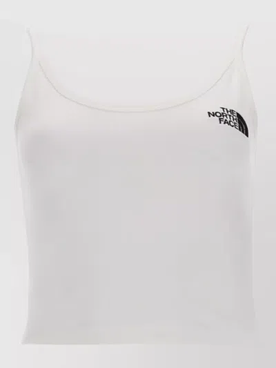 The North Face Scoop Neck Sleeveless Cropped Slim Top In White