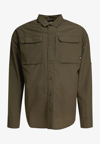 The North Face Sequoia Long-sleeve Button-fastening Shirt In Green