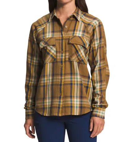 The North Face Set Up Camp Flannel Shirt In Utility Brown/shadow Plaid