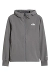 The North Face Shelbe Raschel Water Resistant Hooded Jacket In Smoked Pearl Heather