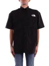 The North Face Summer Shirt With Chest Pockets And Short Sleeves In Nero Neri E Grigi