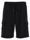The North Face Cargo Shorts With Elastic Waistband And Side Pockets In Black
