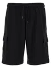 The North Face Cargo Shorts With Elastic Waistband And Side Pockets In Black