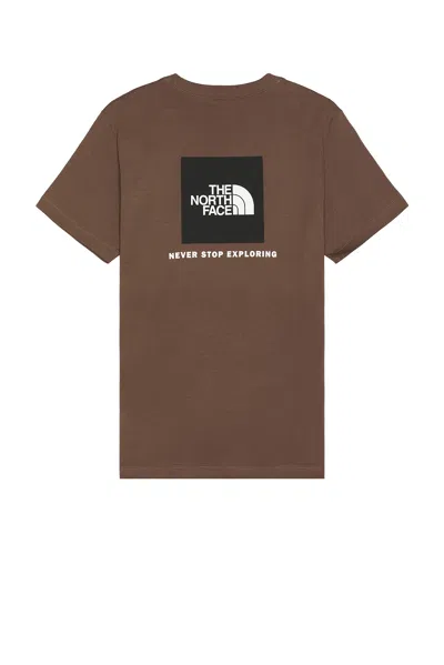 The North Face Short Sleeve Core Box Nse Tee In Smokey Brown