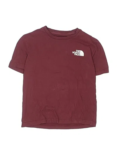 Pre-owned The North Face Kids' Short Sleeve T-shirt In Burgundy