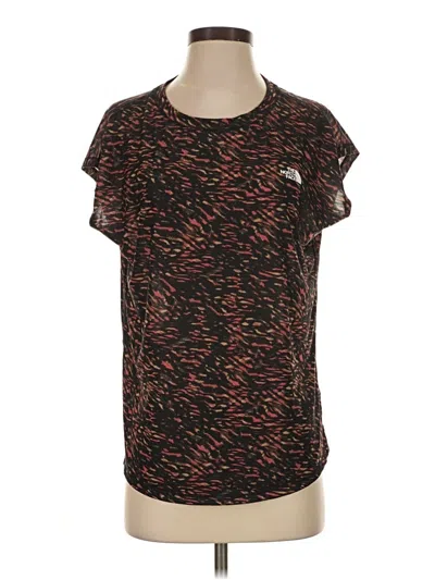 Pre-owned The North Face Short Sleeve Top Brown Crew Neck Tops