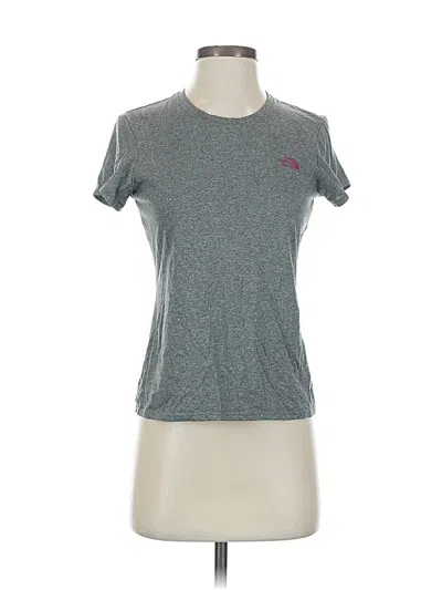 Pre-owned The North Face Short Sleeve Top Gray Crew Neck Tops