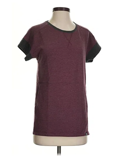 Pre-owned The North Face Short Sleeve T-shirt In Burgundy