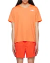The North Face Crew Neck T-shirt In Orange With Logo In Orange