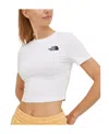 The North Face Womens Cropped Slim-fit Cotton-jersey T-shirt White In White