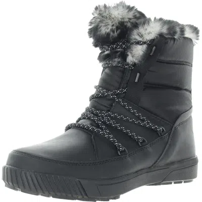 The North Face Sierra Luxe Wp Womens Faux Fur Lined Man Made Winter & Snow Boots In Black