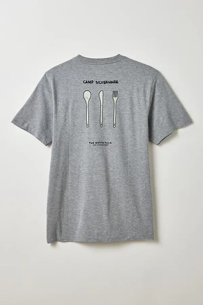 The North Face Silverware Graphic Tee In Pale Grey Heather, Men's At Urban Outfitters In Gray