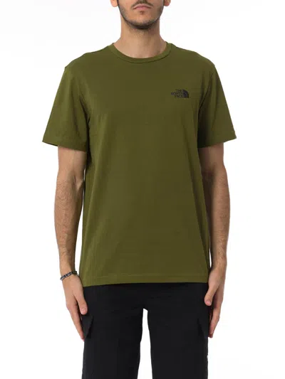 The North Face Simple Dome Crewneck T-shirt In Olive