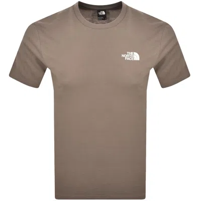 The North Face Simple Dome T Shirt Brown In Neutral