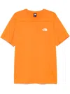 The North Face Crew Neck T-shirt In Orange With Logo In Orange