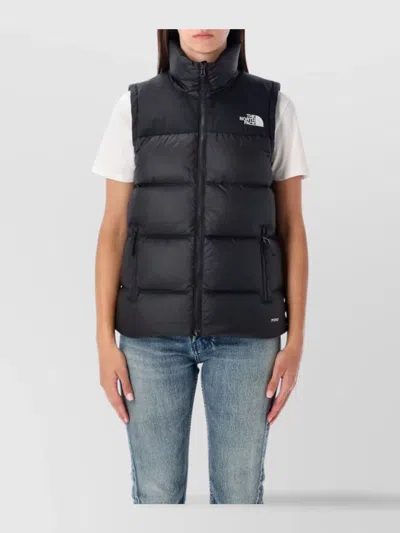 The North Face Sleeveless Puffer Vest High Collar In Black