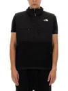 The North Face Logo Vest With High Collar And Pockets In Black