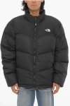 The North Face Solid Color Padded Jacket With Embroidered Logo In Schwarz