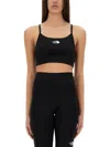 The North Face Womens Flex Brand-print Stretch-jersey Sports Bra Black In Black