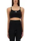 The North Face Womens Flex Brand-print Stretch-jersey Sports Bra Black In Black