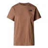 The North Face Relaxed Redbox T-shirt In Latte Tnf White