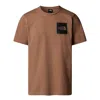 The North Face Men Brown Logo Print T-shirt, Xxl Luxury T-shirts For Men Darveys In Latte