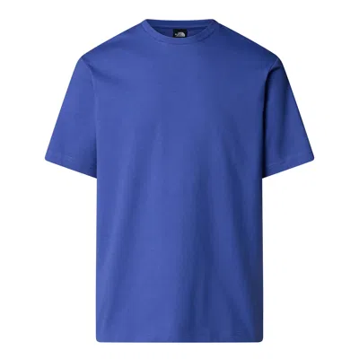 The North Face Ss Logo Rmst Relaxed Tee In Indigo Plum