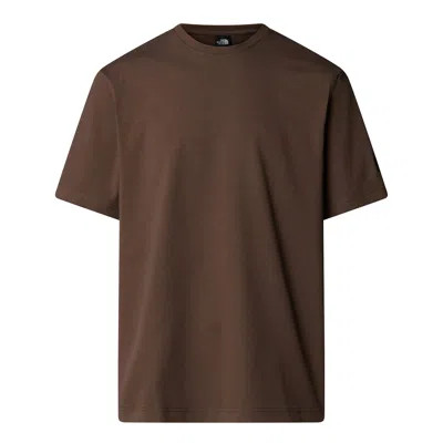 The North Face Ss Logo Rmst Relaxed Tee In Smokey Brown