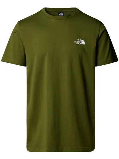 The North Face Ss Simple Dome Tee In Green