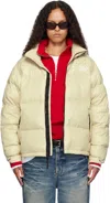 The North Face Ssense Exclusive Beige 1996 Retro Shine Nuptse Down Jacket In 38g Gravel-shine