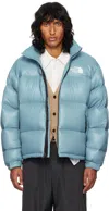 The North Face Ssense Exclusive Blue 1996 Retro Nuptse Down Jacket In 39f Algae Blue-shine