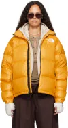 The North Face Ssense Exclusive Yellow 1996 Retro Shine Nuptse Down Jacket In 38a Summit Gold-shin