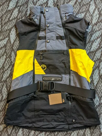 Pre-owned The North Face Steep Tech Apogee Vest Lightning Yellow Black Mens Sz L Nwt$279