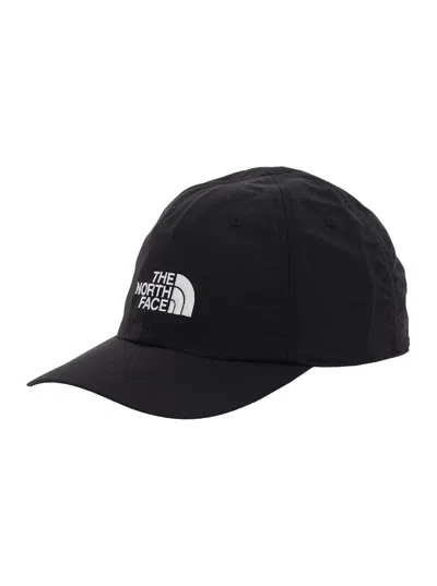 THE NORTH FACE BLACK BASEBALL CAP WITH LOGO PRINT ON THE FRONT IN TECH FABRIC MAN