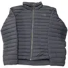 The North Face Stretch Goose-down Quilted Water Repellant Jacket In Black Nylon In Blue