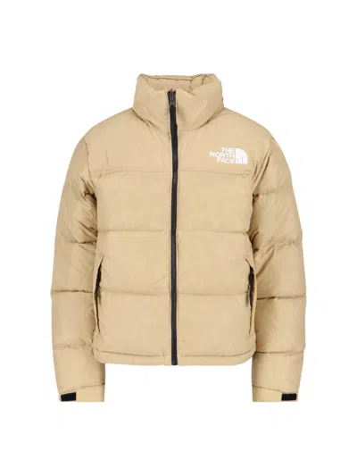 The North Face Structured Beige Jacket With Minimalist Design In Brown