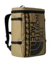 The North Face Structured Rectangular Beige Backpack With Bold Logo In Beige