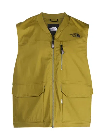 The North Face Sulphur Moss Cotton Vest Jacket In Green
