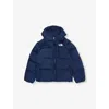 The North Face Logo-print Hooded Down-fill Ripstop Jacket In Summit Navy