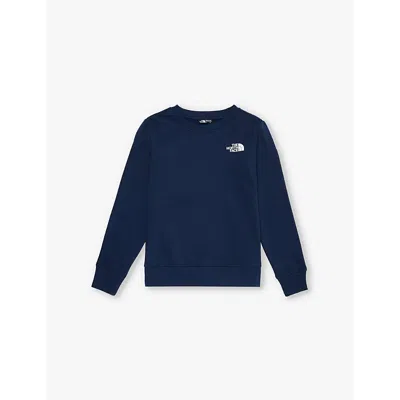 The North Face Kids' Summit Navy Redbox Crew-neck Cotton-blend Sweatshirt 6-20years