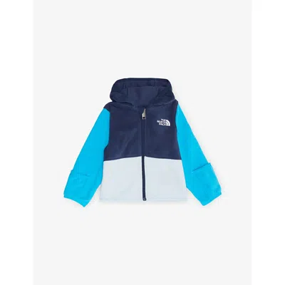 The North Face Babies' Summit Navy/meridian Bl Glacier Colour-block Fleece Hoody 3-24 In Multi