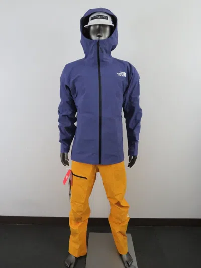 Pre-owned The North Face Summit Series Chamlang Shell Waterproof Hooded Jacket $450 - Cave In Cave Blue / Tnf White Logo