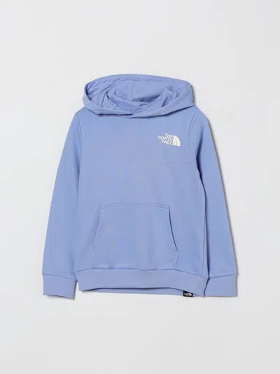 The North Face Kids'  Cotton Hoodie With Logo In Blue