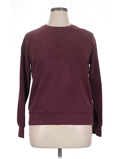 Pre-owned The North Face Sweatshirt In Burgundy