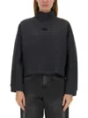 The North Face Mock-neck Sweatshirt In Black