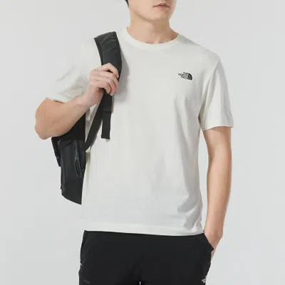 The North Face White T-shirt With Logo Printed On The Front And Back In Cotton Blend Man
